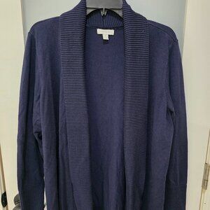 Charter Club Open Front Sweater Cardigan – Women’s Plus 2X Navy Blue